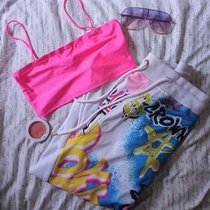 Hot Pink Shein Crop Top